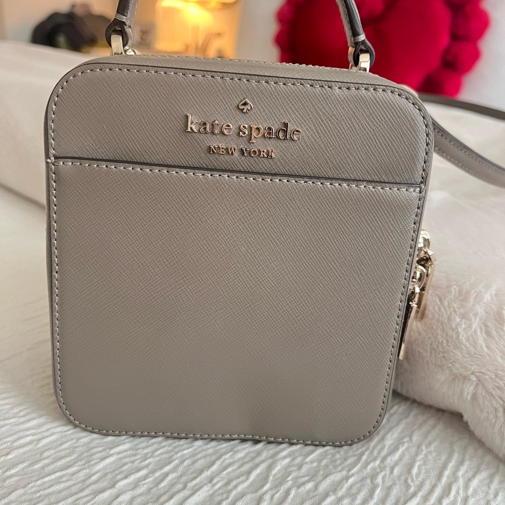 Kate Spade Taupe Grey Crossbody Bag